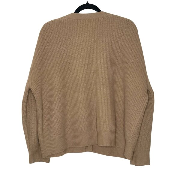 Jenni Kayne Cropped Cocoon Wool Cashmere Cardigan Sweater Camel Brown Size M - Picture 7 of 9